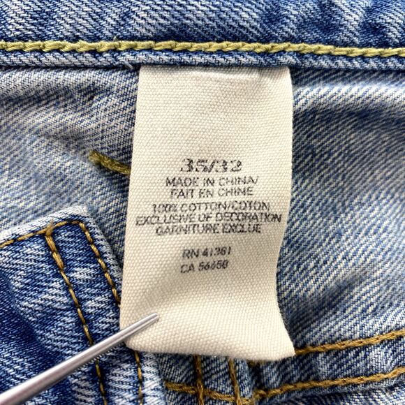 Polo Ralph Lauren Vintage 67 Jeans Mens 35x31* Light Baggy 90's Distressed Denim - Picture 12 of 16